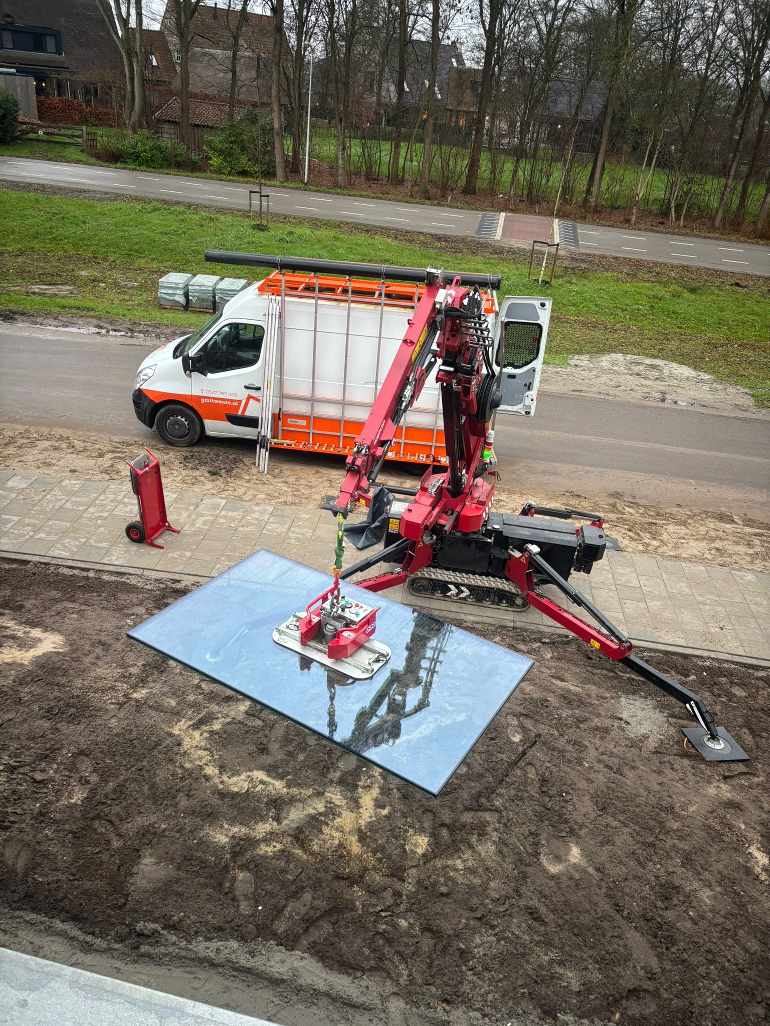 Dakglas geplaatst in Enter