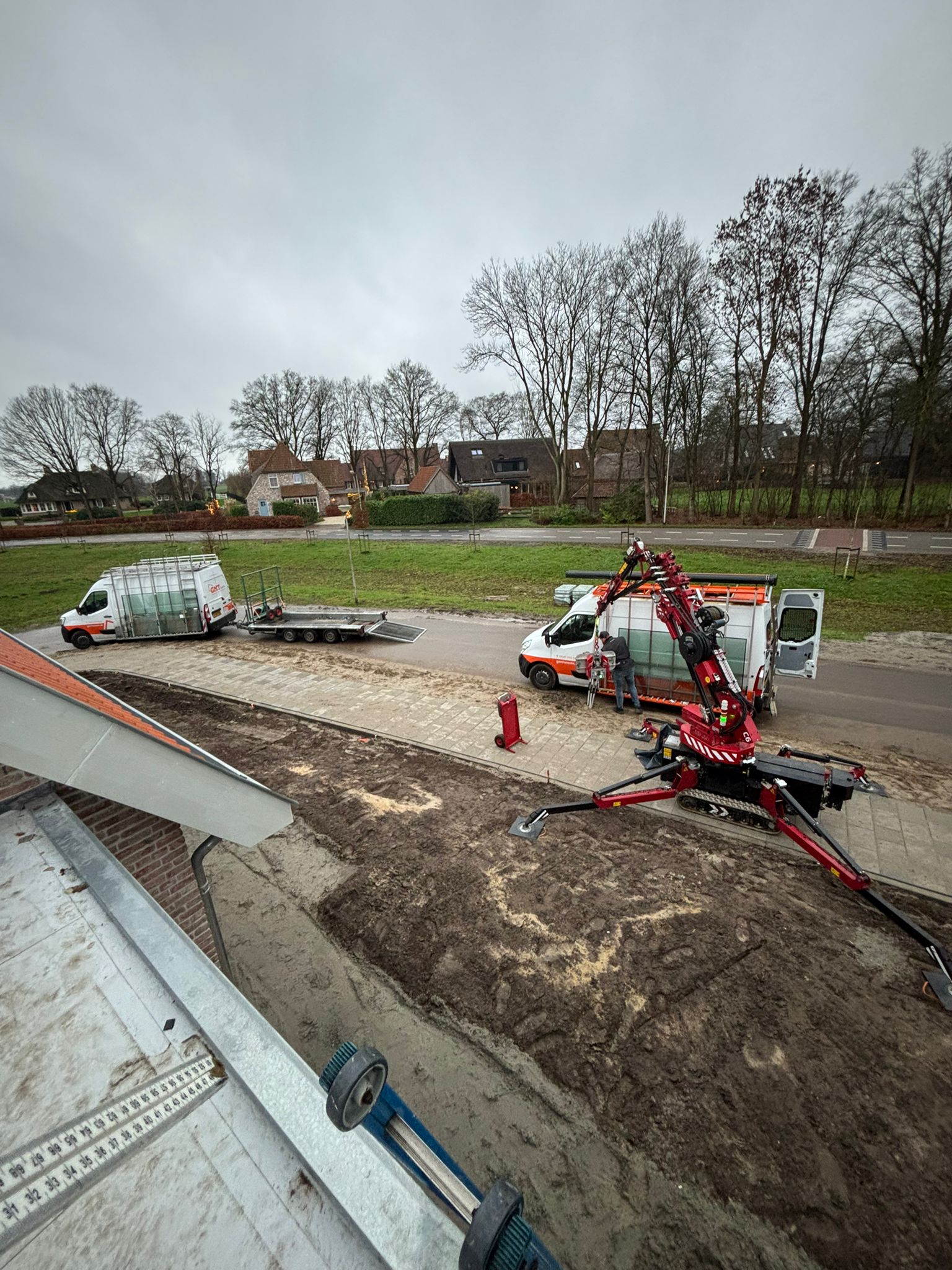 Dakglas geplaatst in Enter