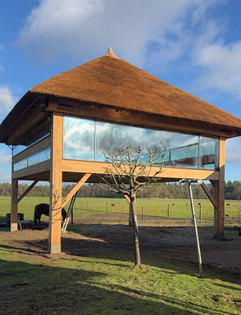 Zonwerend HR++ glas geplaatst in bijgebouw in Notter
